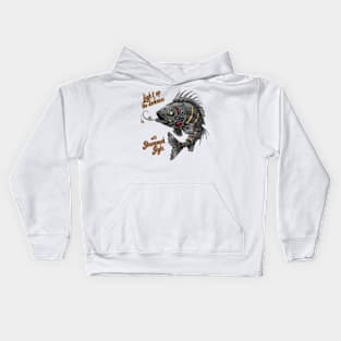 Pescado Steampunk: Elegancia Mecánica para Iluminar la Oscuridad Kids Hoodie